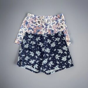 Vermont Country Store Floral Pajama Lounge Shorts 2 Pairs Plus Size 1X